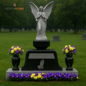Absolute Black Custom Full-Figure Granite Monument