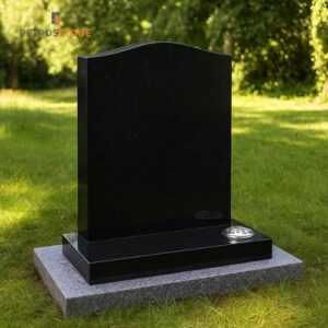 Absolute Black Granite Ogee Top Upright Granite Headstone