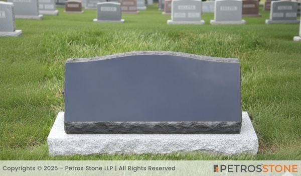 Double Slant Double Pillow Granite Headstone