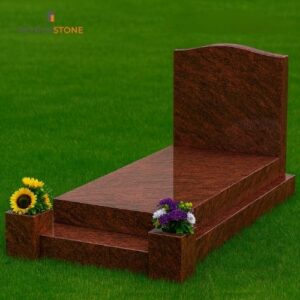 Red Multicolor Decorative Granite Kerb Set with Slabs